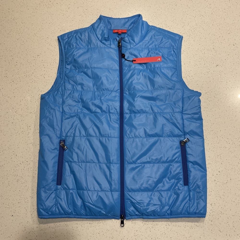 NWT RedVanly Men's Winslow Puffer Vest Golf Full-Zip Lightweight Blue Size XL
